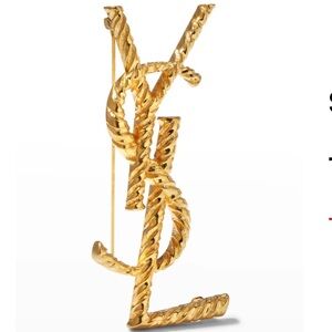 New in box. Saint Laurent Textured Brooch